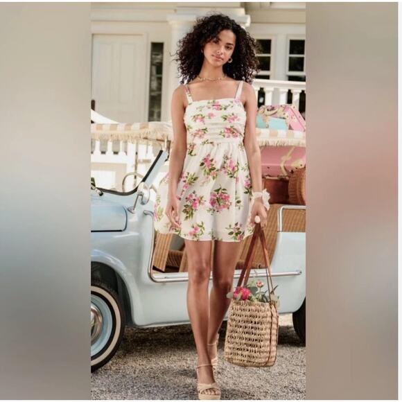 Altar’d State Fuchsia White Floral Hannah Mini Dress Size Large NEW NWOT - Picture 1 of 6